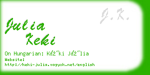 julia keki business card